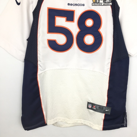 Nike Denver Broncos Super Bowl 50 Von Miller 58 NFL Football Jersey Mens Sz XL - Picture 4 of 13